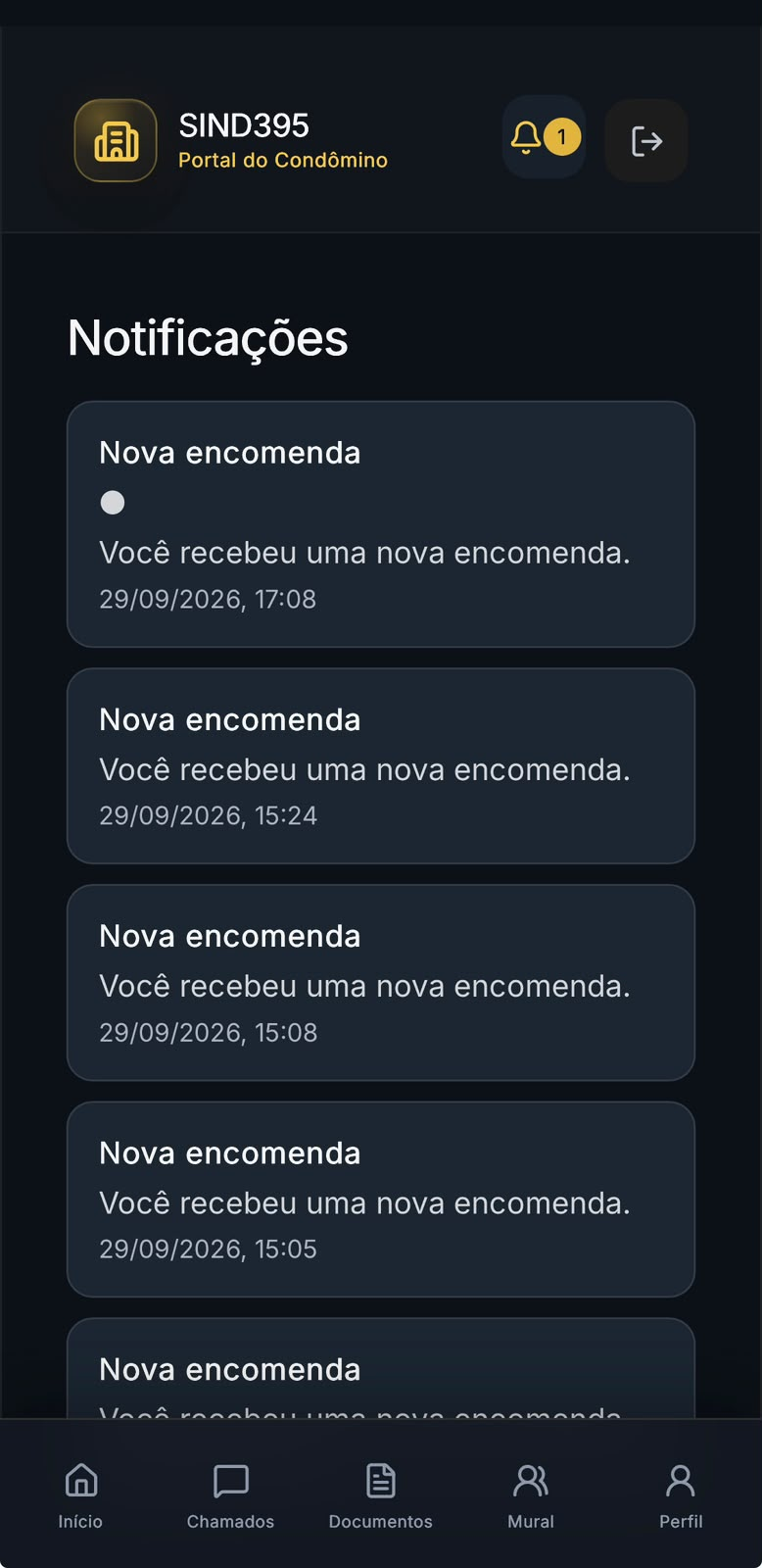 Central de Notificações do Portal